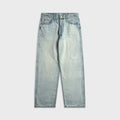 Auralee Faded Selvedge Light Denim Wide Pant - Light Indigo