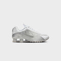 Nike Shox R4 - White / Metallic Silver / White / Bright Crimson