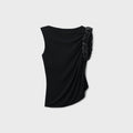 Alexander Wang Crystal Twist Sleeveless Top - Black