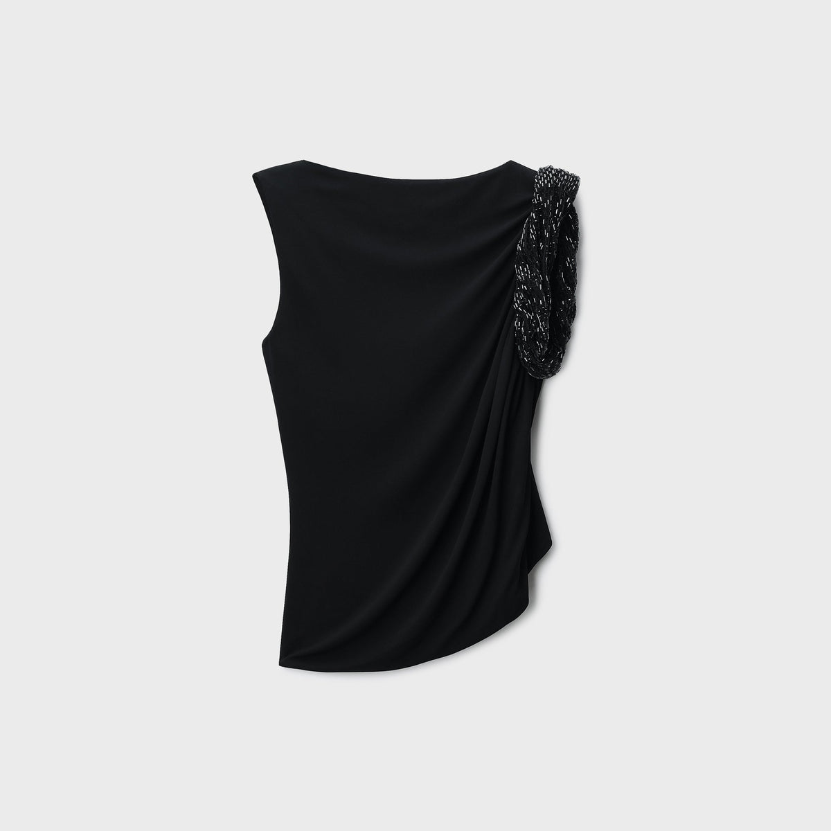 Alexander Wang Crystal Twist Sleeveless Top - Black