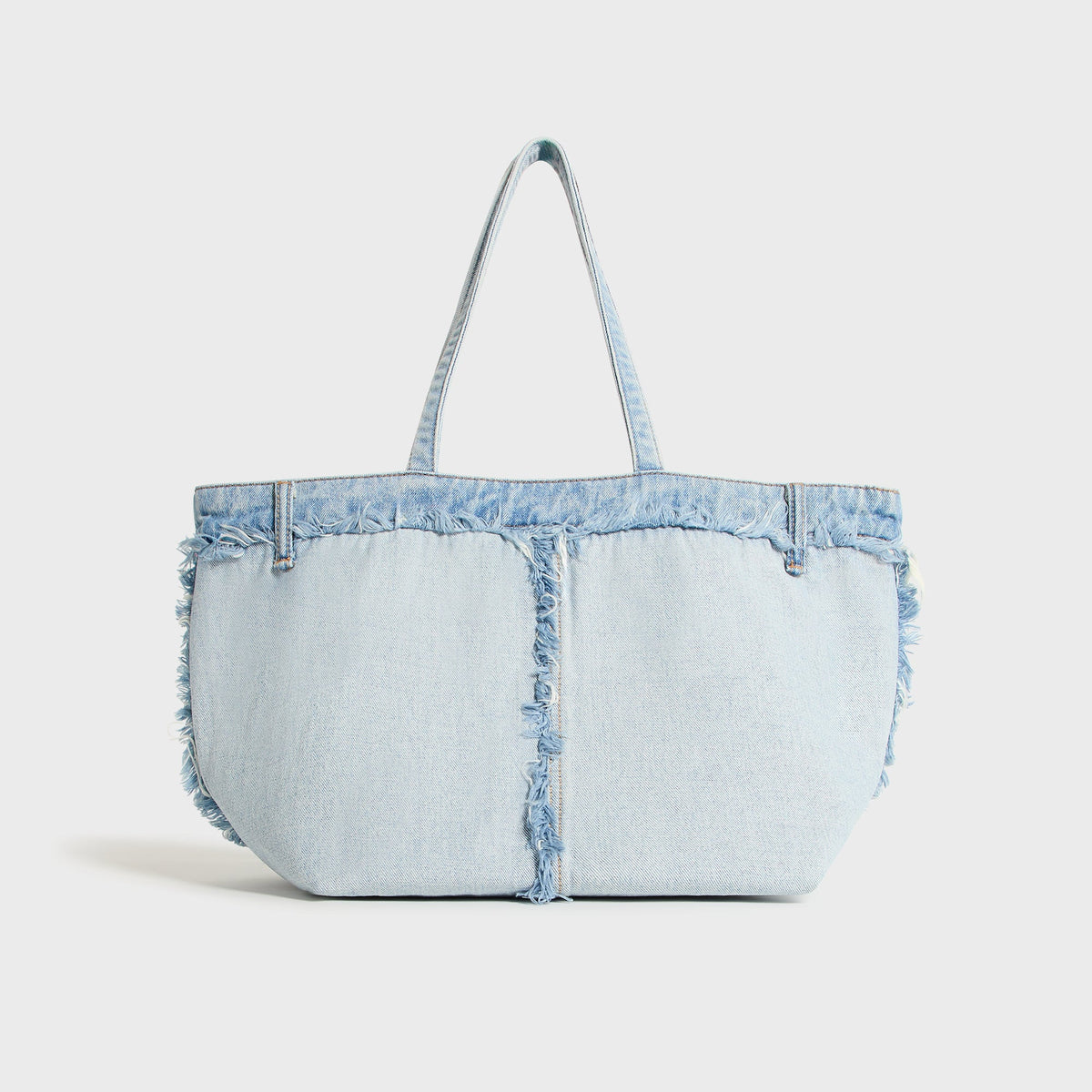 Alexander Wang Punch Denim Fray Tote Bag - Bleach Blue