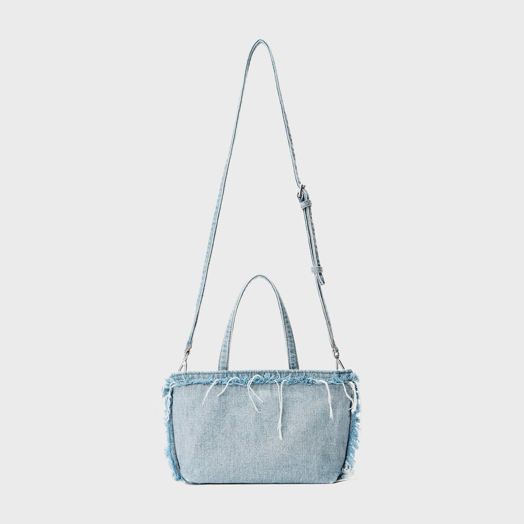Alexander Wang Punch Denim Mini Tote Bag - Bleach Blue