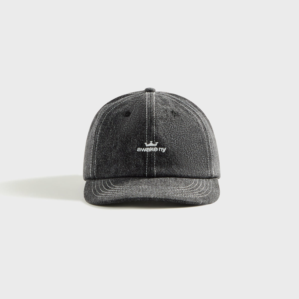Awake NY Crown Logo Denim Cap - Black