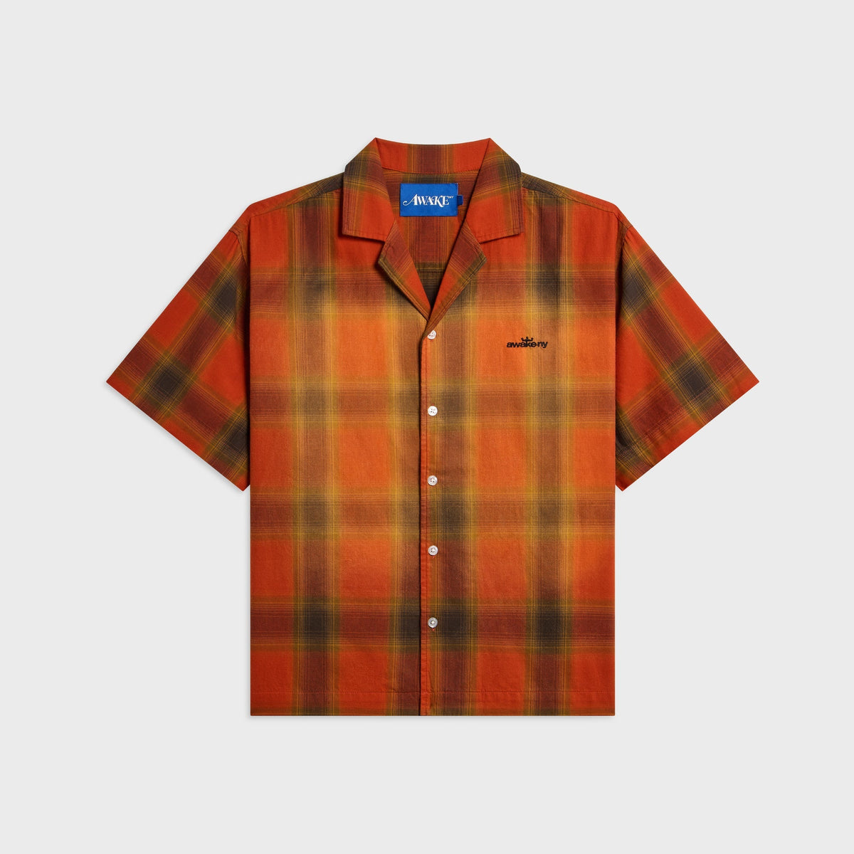 Awake NY Orchard ST Plaid Shirt - Orange