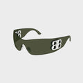 Balenciaga Mask Sunglasses - Green / Green