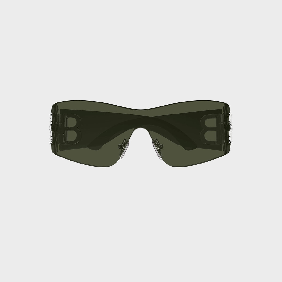 Balenciaga Mask Sunglasses - Green / Green