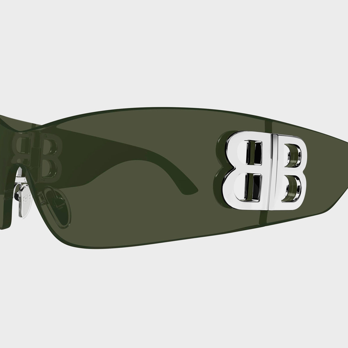 Balenciaga Mask Sunglasses - Green / Green