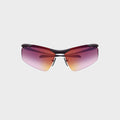 Balenciaga BB0462S Unisex Metal Sunglasses - Ruthenium / Violet