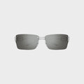 Balenciaga Rectangular Metal Sunglasses - Ruthenium / Silver