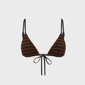 Bond Eye Luana Triangle Top - Carob Black Dot Stripe