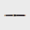 Black Suede Studio Legend Belt - Camel Dotted Cheetah Pony Hair / Gold Buckle