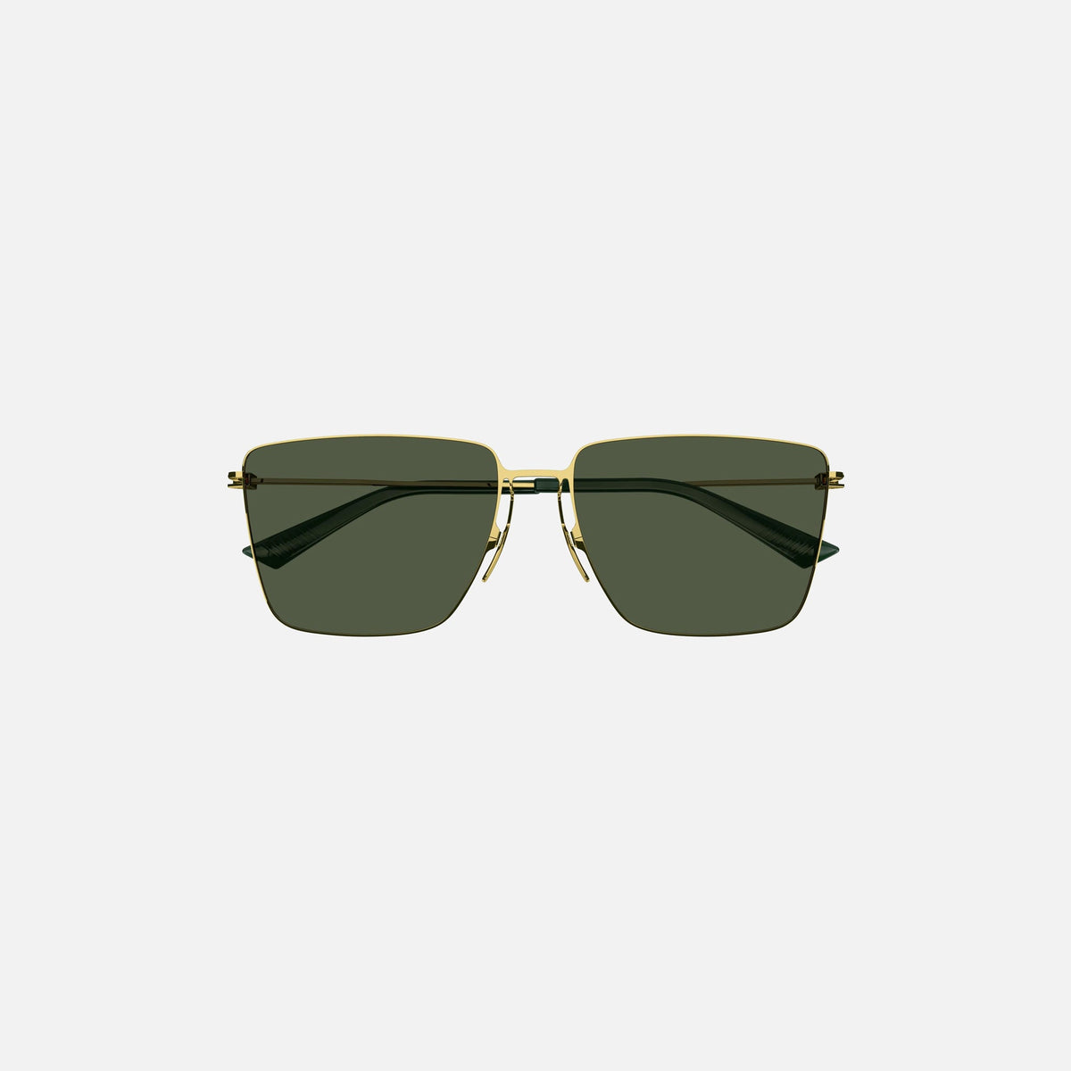 Bottega Veneta Metal Rimless Frame Sunglasses - Green