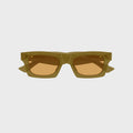 Bottega Veneta Acetate Square Sunglasses - Brown / Orange