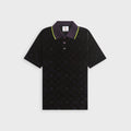 Casablanca Monogram Velour Polo Shirt - Purple