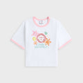 Casablanca Ringer Baby Tee - White