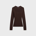 Peachy Den Carly Thermal Knit Top - Chocolate