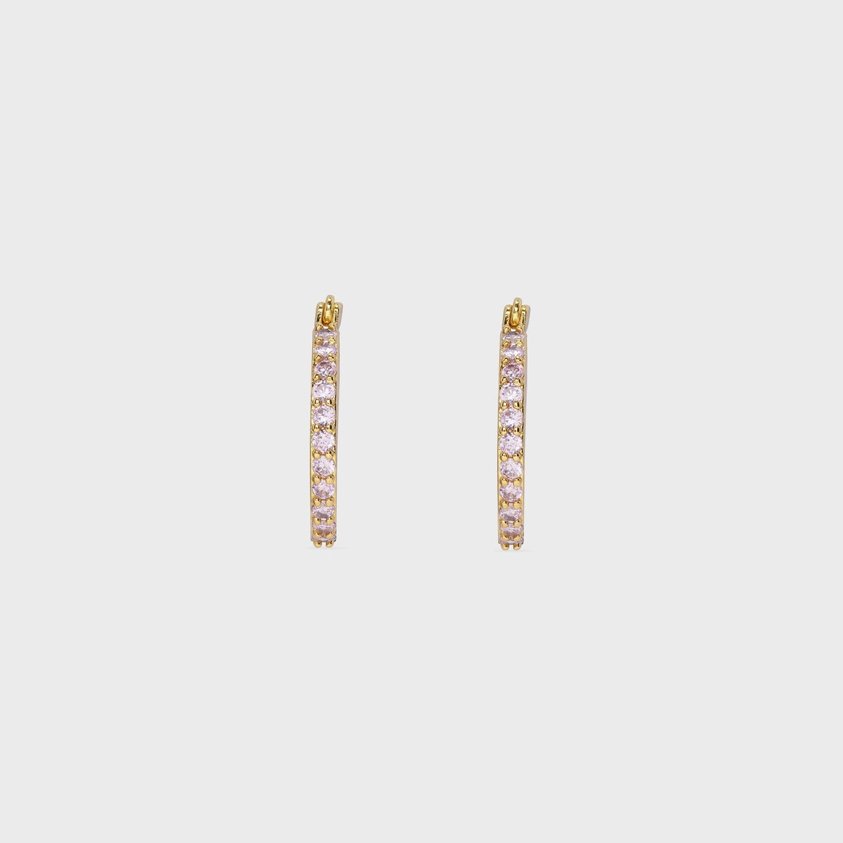 Crystal Haze Serena Small Hoops - Pink