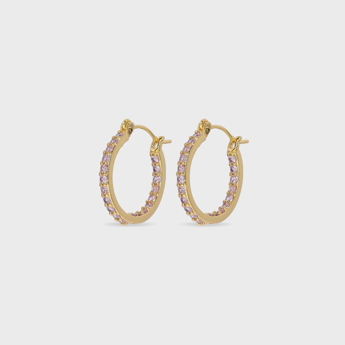 Crystal Haze Serena Small Hoops - Pink