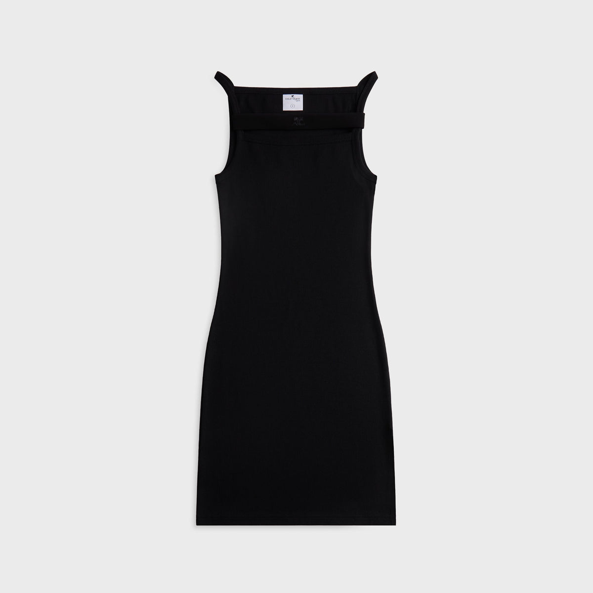 Courrèges 90's Rib Strap Dress - Black