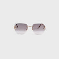 Cartier Rectangle 58 Sunglass Unisex Metal - Shiny Gold