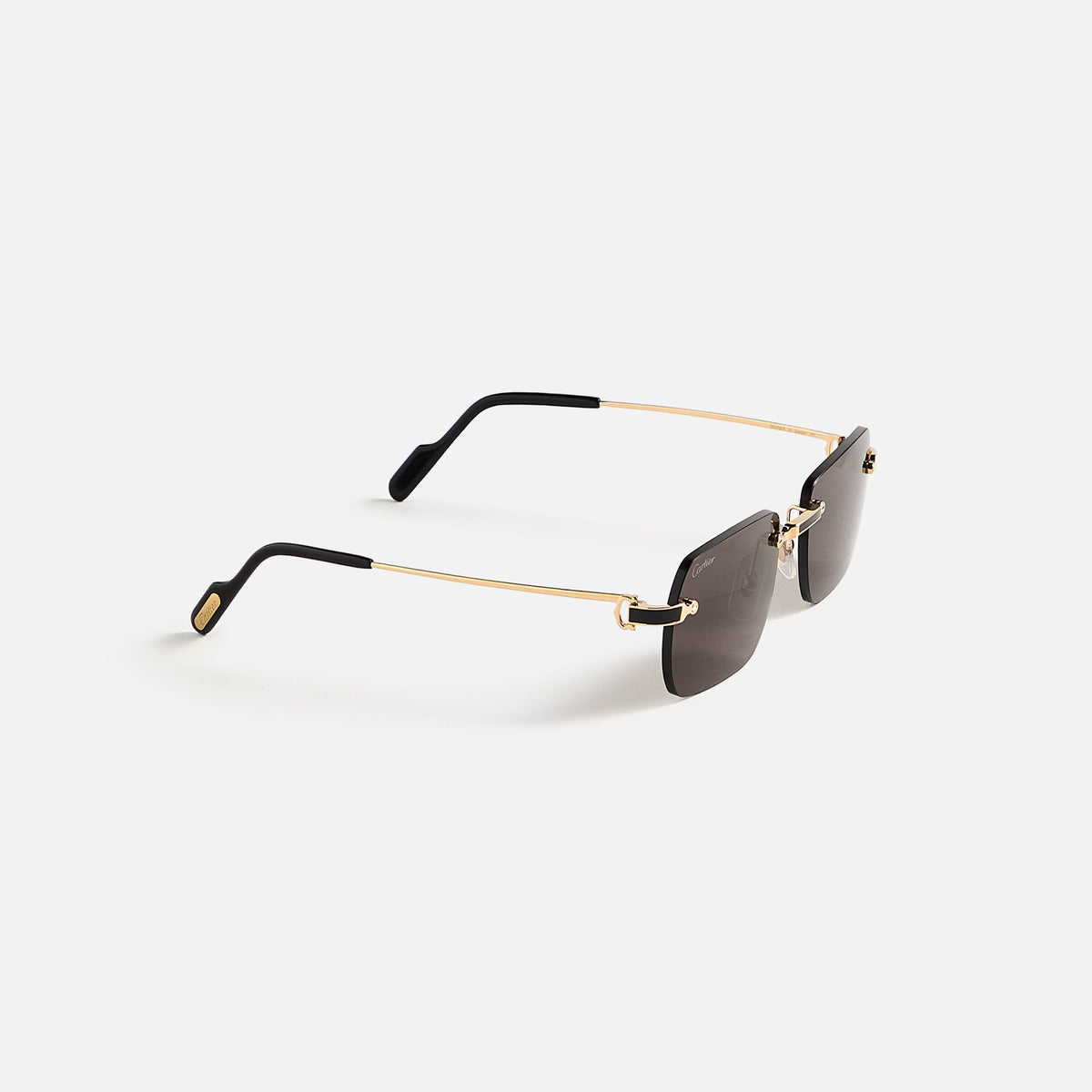Cartier Rectangle Sunglass - Gold / Grey
