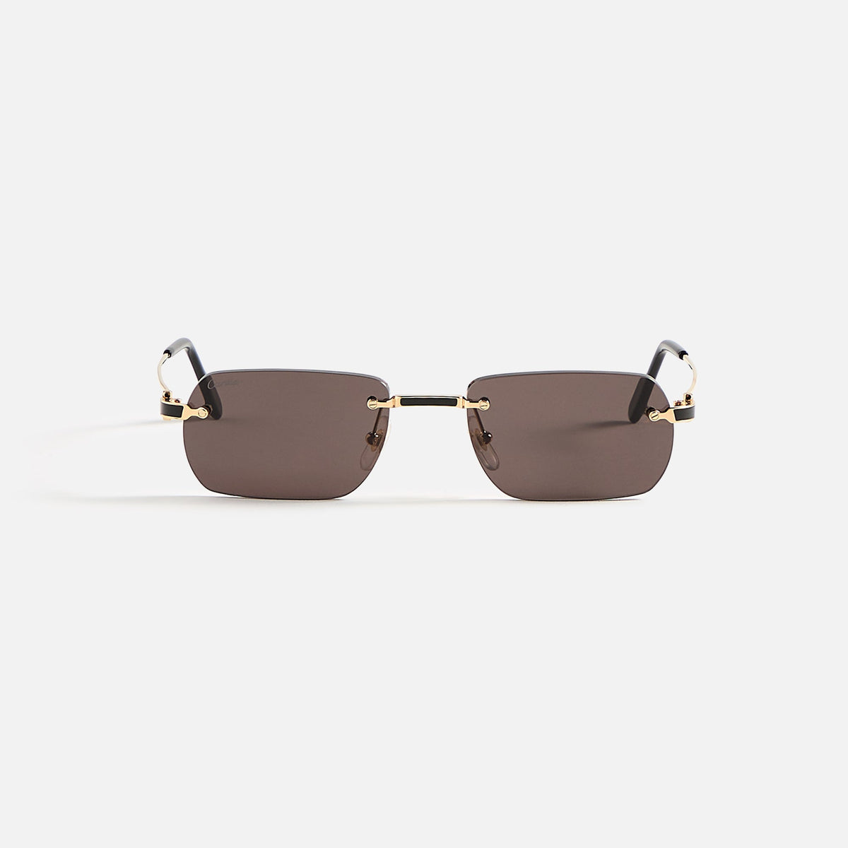 Cartier Rectangle Sunglass - Gold / Grey