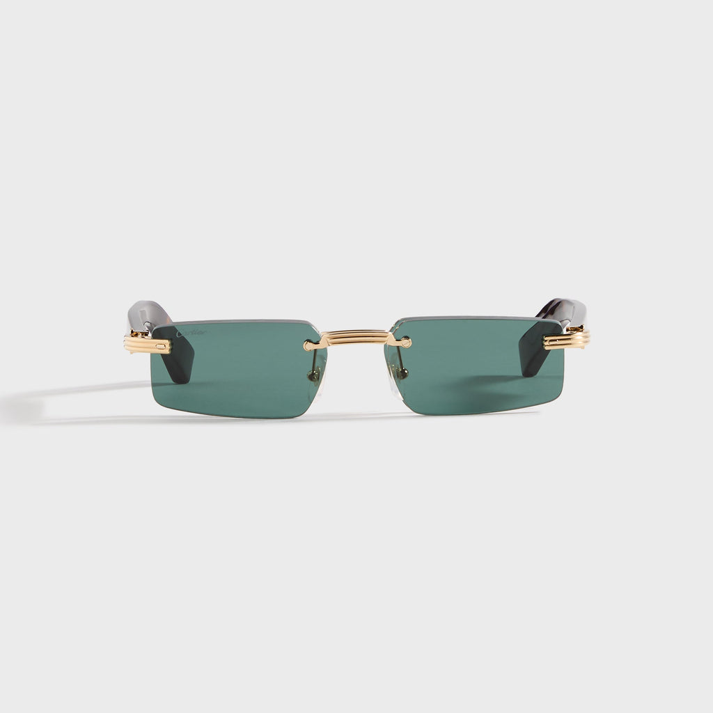 Cartier Rectangular Sunglasses - Gold / Havana
