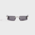 Cartier Rectangular Sunglasses - Silver / Blue