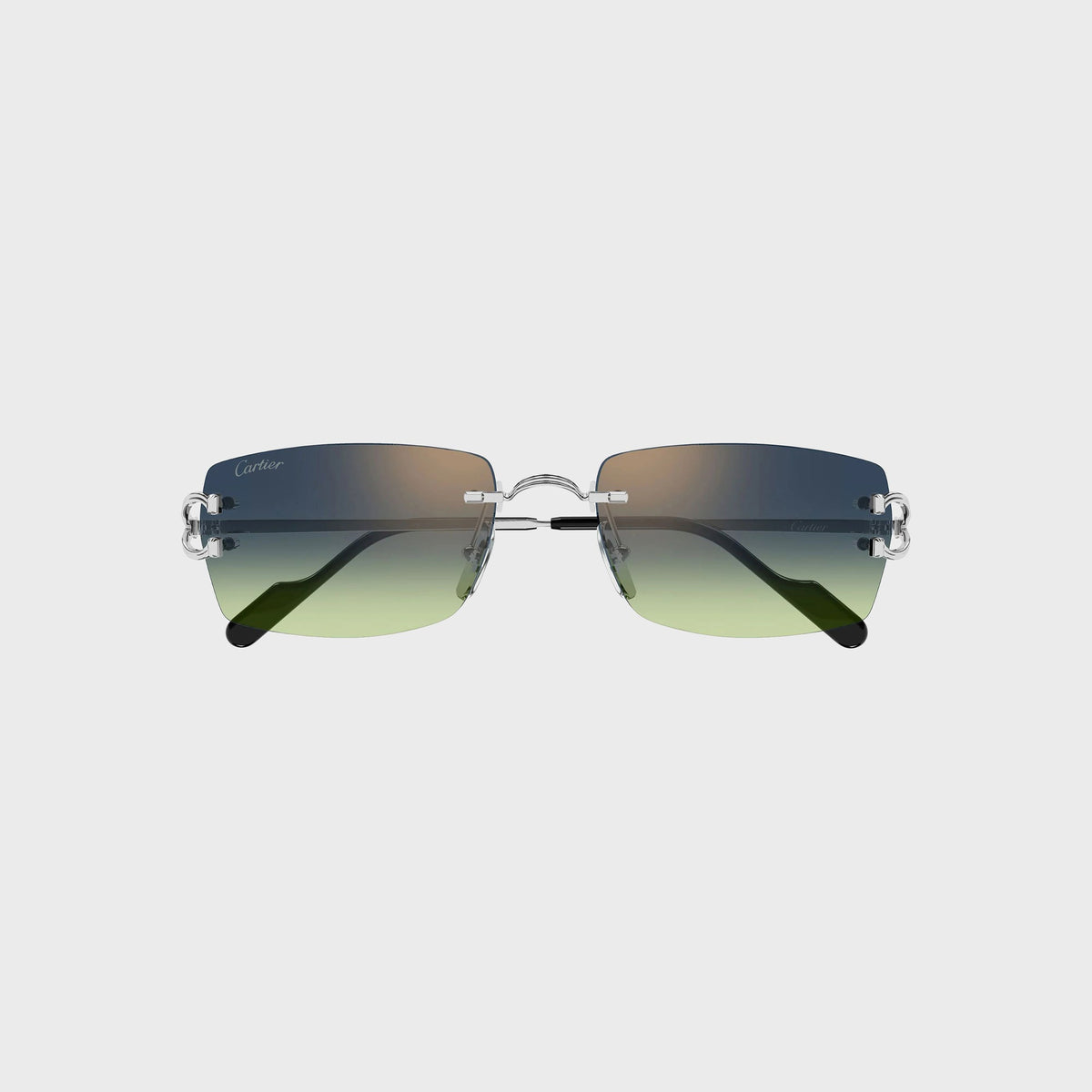 Cartier Decor C Sunglasses - Silver / Blue
