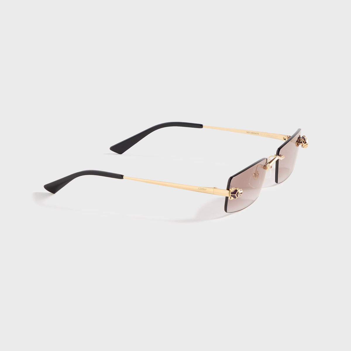 Cartier Rectangle Sunglasses - Gold / Violet