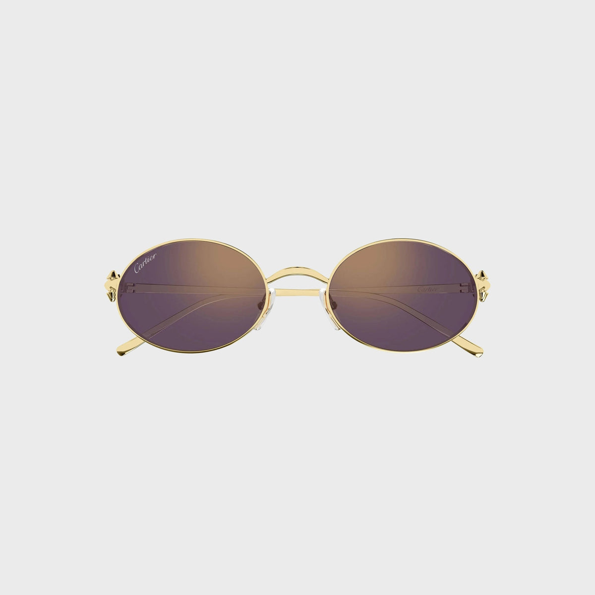 Cartier Clash CT0644S 002 Sunglasses - Gold / Violet
