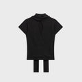 GUIZIO Knit Ara Top - Black