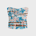 Diesel T-Laxe Floral-Print Distressed Top - Multi