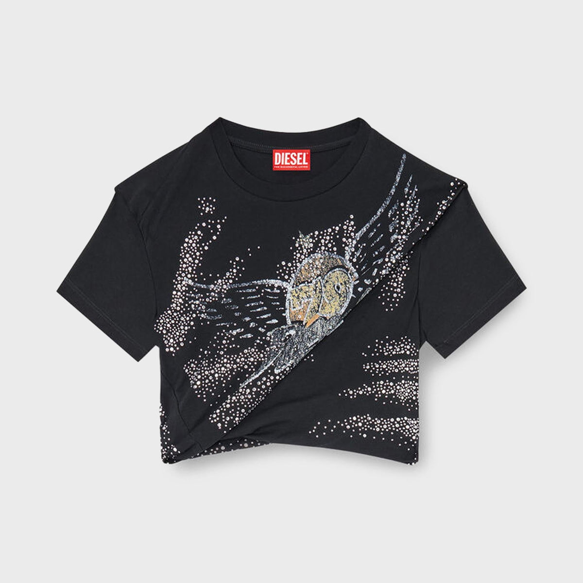 Diesel Rucked Up Double Layer Jersey Tee - Black