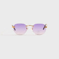 Vintage Frames Detroit Player Rimless Drill Mount 24KT - Gold / Purple Gradient