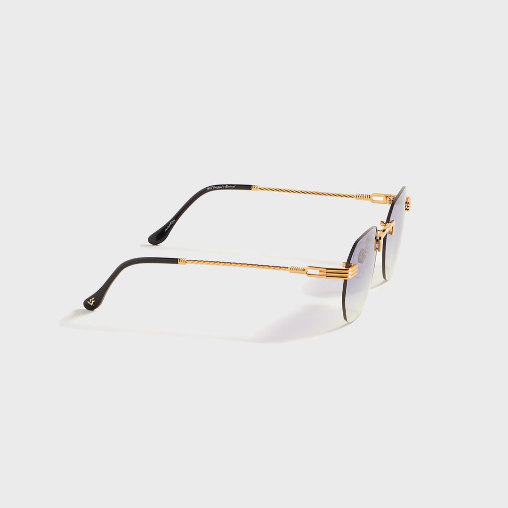 Vintage Frames Detroit Player Rimless Drill Mount 24KT - Gold Grape / Yellow Gradient