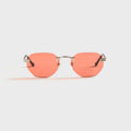Vintage Frames Detroit Player Rimless Drill Mount 24KT White Gold Sunglasses - Burnt Orange