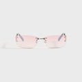 Vintage Frames Infamous Rimless Drill Mount 24KT - White Gold / Nickel Pink Gradient