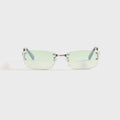 Vintage Frames Infamous Rimless Drill Mount 24KT - White Gold / Powder Green Gradient