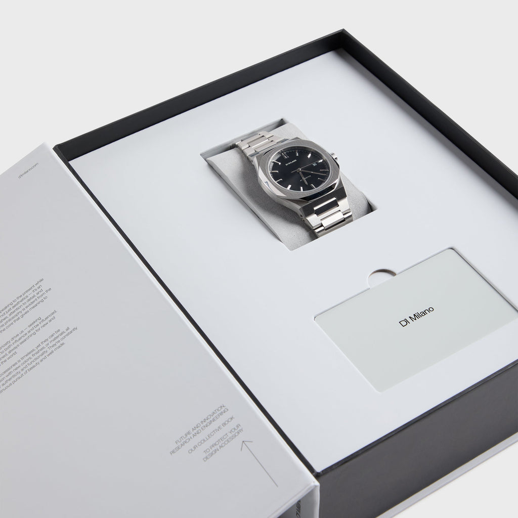 D1 Milano Automatic Watch 41.5mm - Restyle Silver / Black Dial