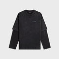 Daily Paper Layered Long Sleeve Tee - Black