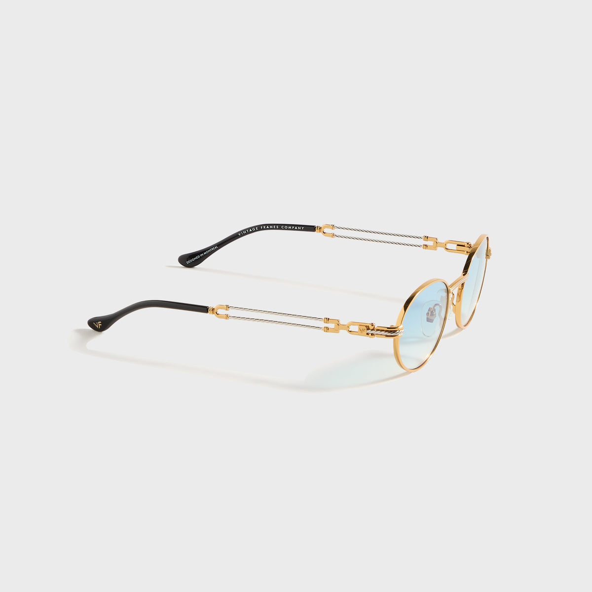 Vintage Frames Pac Double Rope Edition 18KT Two-Tone - Gold / Pastel Blue