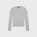 EB Denim Rory Layered Long Sleeve Tee - Heather Grey