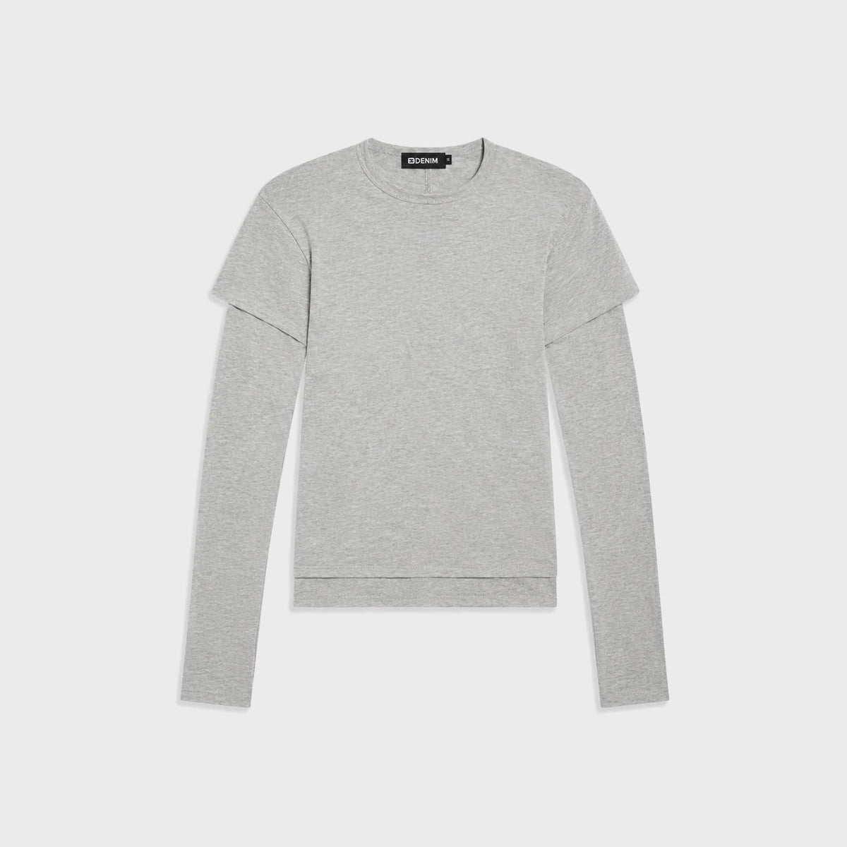 EB Denim Rory Layered Long Sleeve Tee - Heather Grey