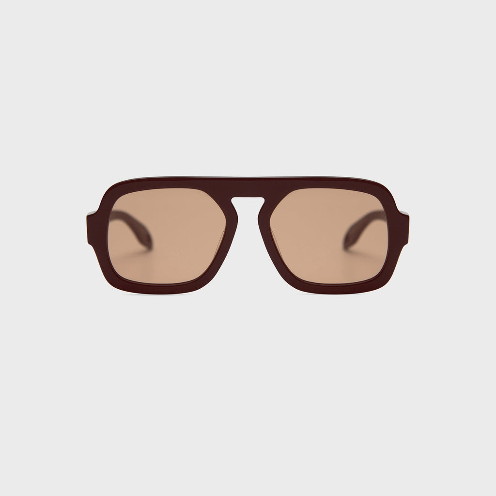 Elisa Johnson Jane Sunglasses - Dark Brown / Amber Lens