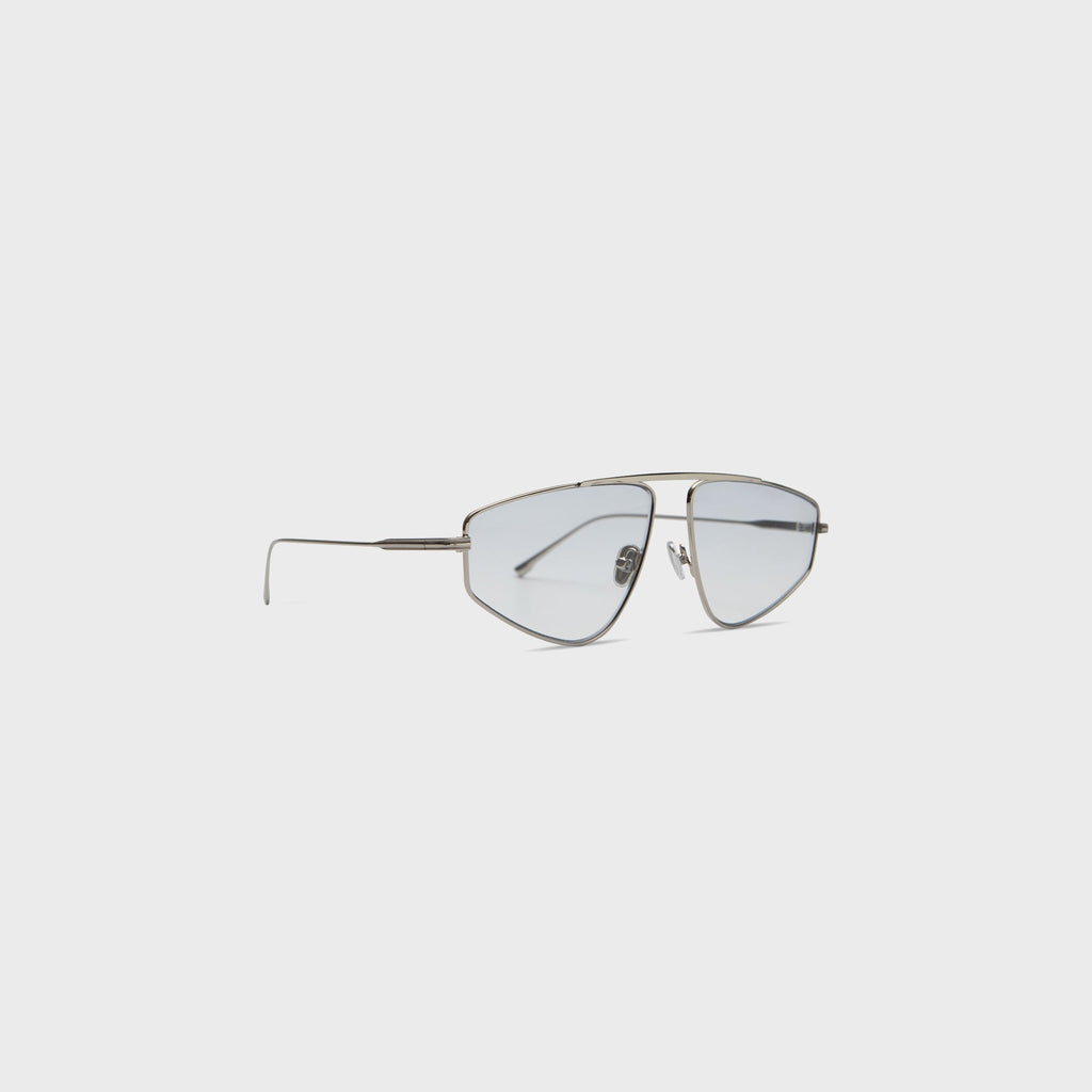 Elisa Johnson Riley Sunglasses - Silver Metal / Purple Lens