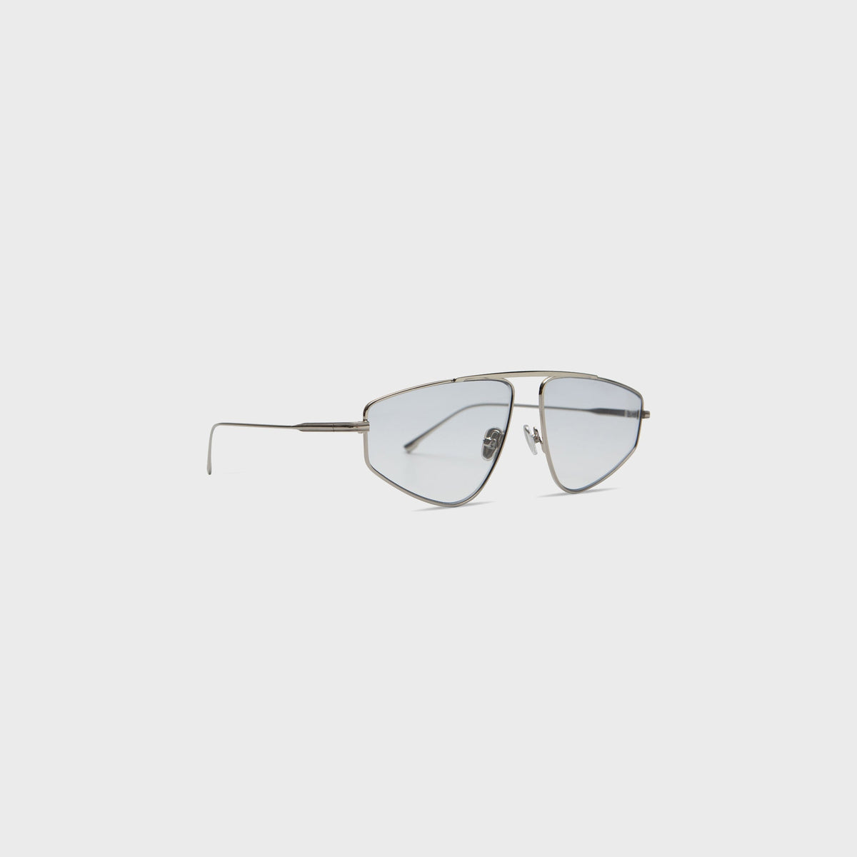Elisa Johnson Riley Sunglasses - Silver Metal / Purple Lens