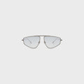 Elisa Johnson Riley Sunglasses - Silver Metal / Purple Lens