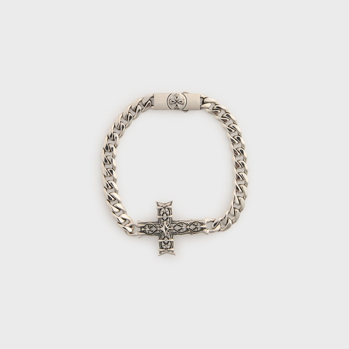 Emanuele Bicocchi Reissue Notre Cross Cross Chain Bracelet - Silver