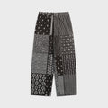 Engineered Garments Cotton Patchwork Print Drawstring Pant - Black / White